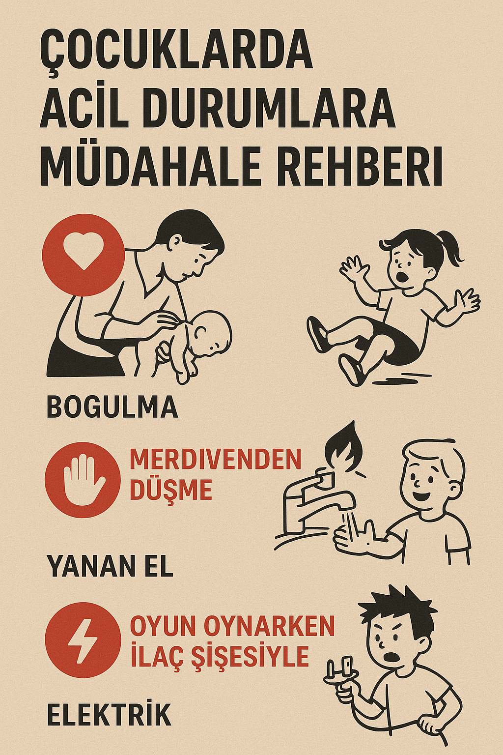 Çocuğu Olan Herkesin Bilmesi Gereken İlk Yardım Bilgileri..!